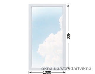 Вікно глухе 1000x400 з профілю OPEN TECK DE-LUX (60) з фурнітурою МАСО та двокамерним склопакетом 4-10-4-10-4