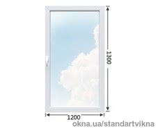 Окно поворотно-откидное 1200x1300 из профиля OPEN TECK DE-LUX с фурнитурой МАСО и двухкамернный стеклопакетом 4-10-4-10-4