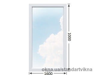 Окно глухое 1600x1000 из профиля OPEN TECK DE-LUX (60) с фурнитурой МАСО и двухкамернный стеклопакетом 4-10-4-10-4