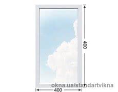 Окно глухое 400x400 из профиля OPEN TECK DE-LUX (60) с фурнитурой МАСО и двухкамернный стеклопакетом 4-10-4-10-4