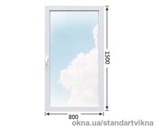 Окно поворотно-откидное 800x1500 из профиля OPEN TECK DE-LUX с фурнитурой МАСО и двухкамернный стеклопакетом 4-10-4-10-4