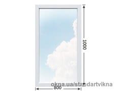 Окно глухое 800x1000 из профиля OPEN TECK DE-LUX (60) с фурнитурой МАСО и двухкамернный стеклопакетом 4-10-4-10-4