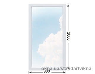 Вікно глухе 800x1000 з профілю OPEN TECK DE-LUX (60) з фурнітурою МАСО та двокамерним склопакетом 4-10-4-10-4