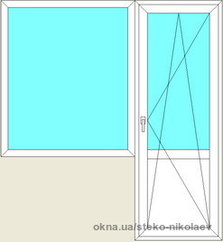 Балконный блок (дверь + окно)