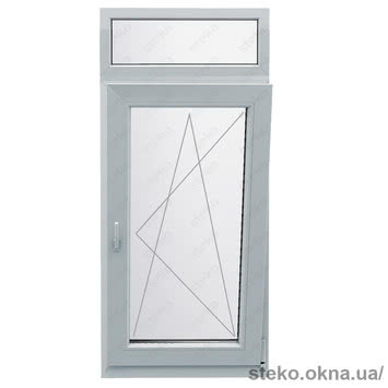 Одностворчатое окно Steko R300 с фрамугой с мультифункциональным стеклопакетом