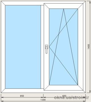 Окно из профиля КВЕ 3кам. 1300х1400. Энергосбережение