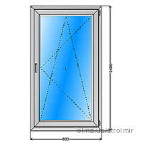 Вікно КВЕ 3 кам 800 х 1400, + енергозбереження
