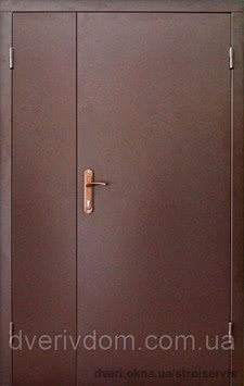 Металеві полуторні вхідні двері в тамбур 120 см.