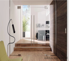 Маятниковые стеклянные двери качалки