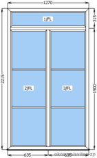 Пластиковое окно Rehau 1270x2215 мм