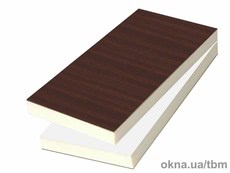 Сендвич-панель Stadur 3050х1300х24мм, Renolit махагон/белый