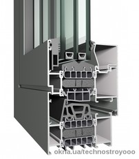 Алюминиевое окно Reynaers CS 86 HI+ размером 1000х1400 мм с двухкамерным энергосберегающим стеклопакетом