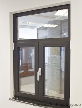 Алюминиевое окно Alumil M11600 размером 1000х1400 мм с двухкамерным стеклопакетом