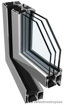 Окно Ponzio PE 78N 1000х1500 мм с двухкамерным энергосберегающим стеклопакетом