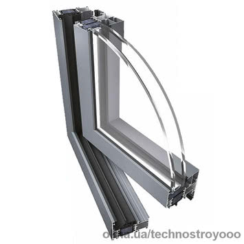 Алюминиевое окно Ponzio PE 68 HI 1000х1500 мм с двухкамерным энергосберегающим стеклопакетом