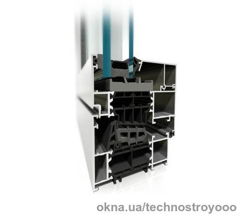 Тепле вікно Aluprof MB-86 1000х1400 мм з двокамерним енергостеклопакетом
