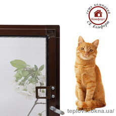 Москитные сетки антикошка коричневые