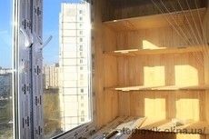 Обшивка балкона деревянной вагонкой