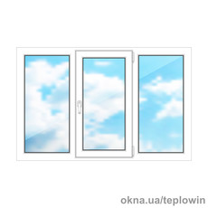 Теплое трехстворчатое окно для квартиры