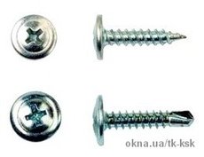 Саморез с прессшайбой 4,2х19 острый и со сверлом (1000 шт)