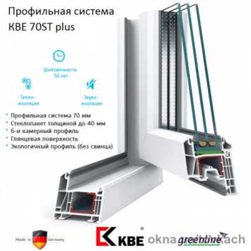 Энергоэффективное окно 1300х1400 KBE