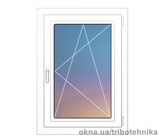 Окно металлопластиковое одночастное из профиля Open Teck De Lux (4 кам) 800х1200