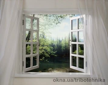 Металлопластиковое двухчастное штульповое окно из украинского профиля Open Teck De-Lux (4х-кам) 1500х1800
