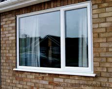 Металлопластиковое окно двухчастное из украинского профиля Open Teck De-Lux (4х-кам) 1650х1400