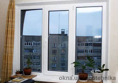 Металлопластиковое окно трехчастное из украинского профиля Open Teck De-Lux (4х кам.)1710х1390