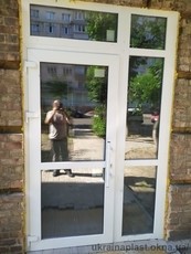 Входные двери металлопластиковые Рехау 60, 2249*1040 левые, с немецкой фурнитурой