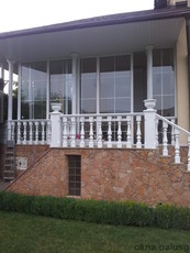 Остекление террас раздвижными конструкциями, серия PR-35, Profilco (Греция)