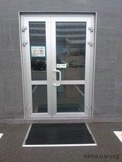 Недорогие теплые входные двери 800х2100 из алюминиевого профиля Rescara (Турция), серия Р-69