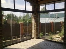 Безрамное остекление террасы