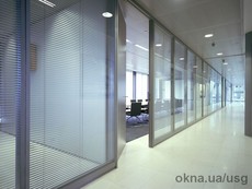 Перегородки из алюминиевого профиля, Киев