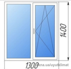 Окно 1400х1300