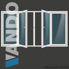 Лоджія (Rehau 70, двокамерний (2 енерго) з монтажем