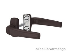 Ручка дверная нажимная Merkury, коричневая (RAL 8019).