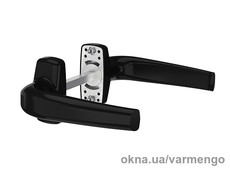 Ручка дверная нажимная Merkury, чёрная (RAL 9005).