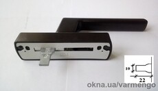 Ручка для алюминиевого окна SI-Line коричневая, штифт 1х22 мм.