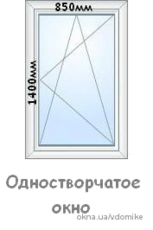 Одностворчатое окно с доставкой и установкой