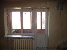 Выход на балкон в профильной системе Rehau серия Euro 60