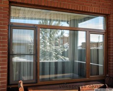 Тристулкове вікно в ламінації під дерево!