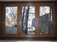 Вікно золотий дуб 2000 х 1400, всі стулки відчиняються