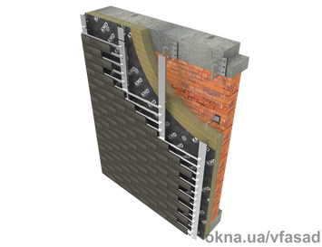 KMD.VF Система навесного фасада под клинкерную плитку