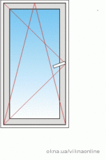 Окно поворотно-откидное 800*1400 1 кам с энергосбережением Viknaland