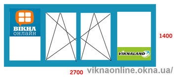 Остекление лоджии из профиля Viknaland b58 2700*100