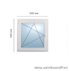 Окно металлопластиковое Viknar'off 500х500 мм