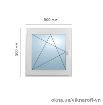 Вікно металопластикове Viknar'off 500х500 мм
