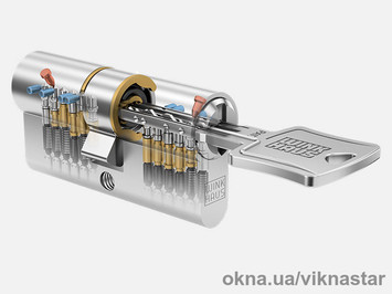 Цилиндр высокой секретности Winkhaus N-tra 45/45 ключ ключ