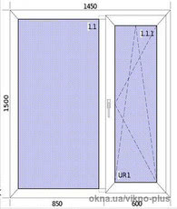Энергоэффективное окно Veka Softline 82 Revolution, 1450x1500мм